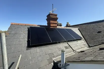 A 9.5kWp slate-roof array
