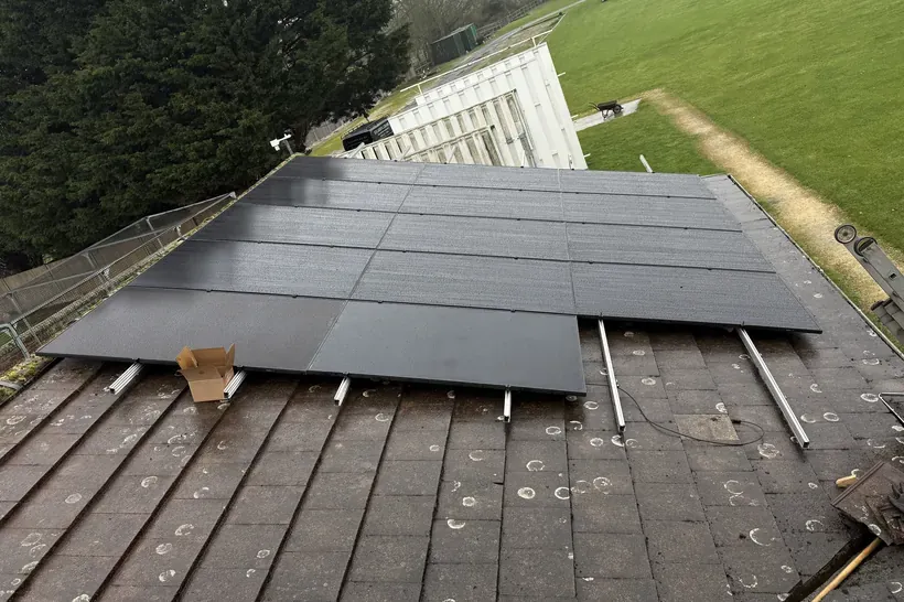 Completed 7.125kWp solar array on Bath Road, Reading